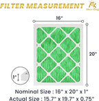 MervKing 16x20x1 Air Filter Actual Size: 15.7" x 19.7" x 0.75" MERV 13 MPR 1500-1900 | MADE IN USA | 12-Pack | Pleated HVAC AC Furnace Replacement