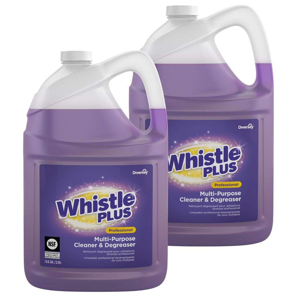 Diversey CBD540588 Whistle Plus Professional Multi Purpose Cleaner & Degreaser, Heavy Duty Stain Remover with Citrus Scent, Ready-to-Use Refill, 1-Gallon (Pack of 2)