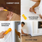 InstaTrim The Original Flexible Trim - 50ft Dark Brown 3/4" Wide Caulk Tape - Adhesive Trim with Many Uses Including Caulking for Bathtubs, Sinks, Counters, Tile, Floors - Made in USA