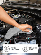 Fantasticlean Microfiber Cleaning Cloth Roll -40 Pack, Tear Away Microfiber Towels, 12" x 12", Reusable, Washable, Scratch Free, Ultra Absorbent Dishcloth for Car, Home Supplies, Pet, Kitchen (Grey)