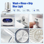 Underwear Washer, Portable Mini Washer, Spin-Dry & UV, 3 Liter Capacity/4000 mAh Battery, Type-C