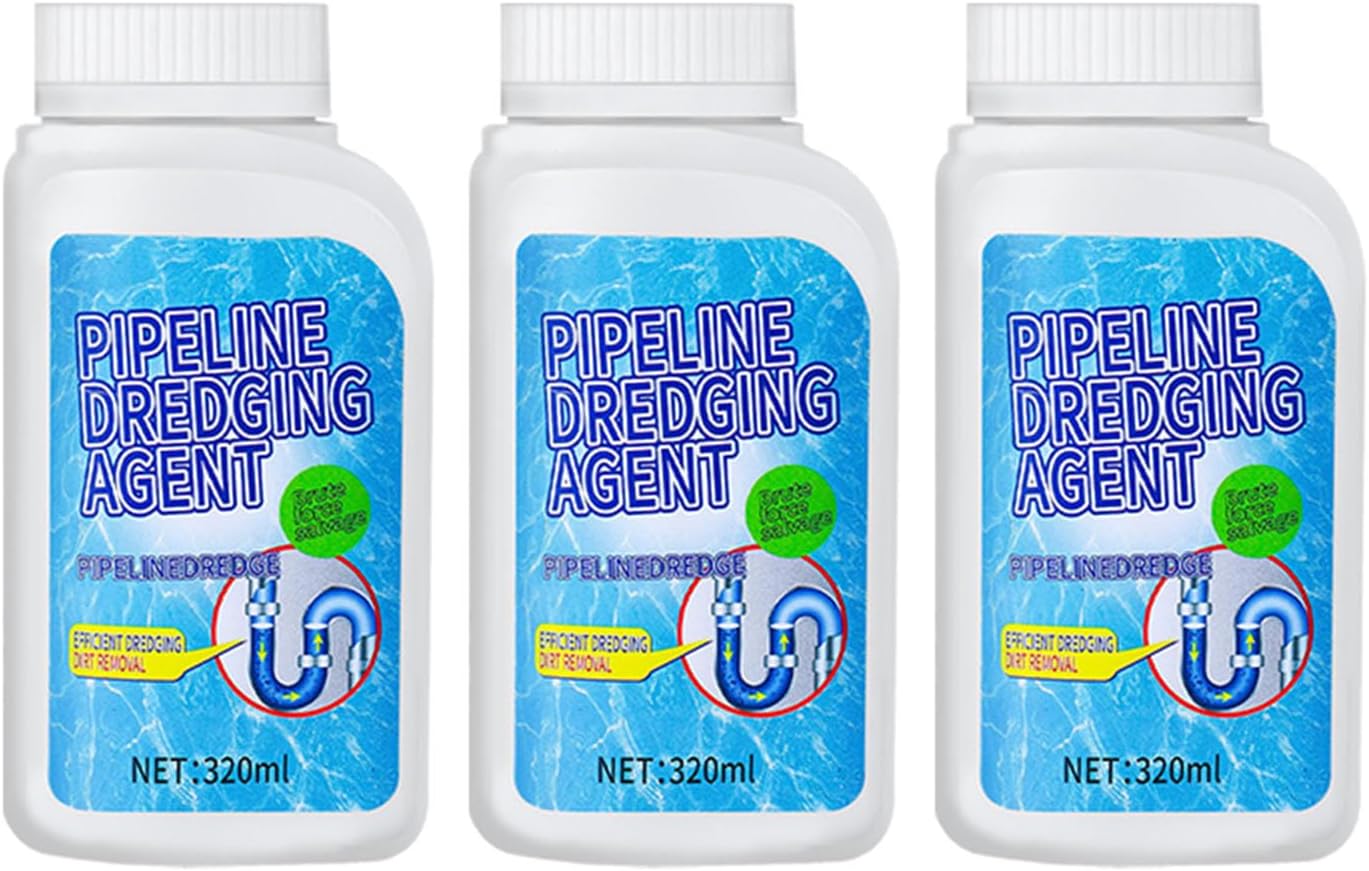 Liapu 3pcs Drain Clog Remover, Pipeline Dredging Agent, Powerful Quick Cleaning Drain Toilet Cleaner Tool, Unclog Toilet Clog And Kitchen Sink Pipe Unblocker Powder