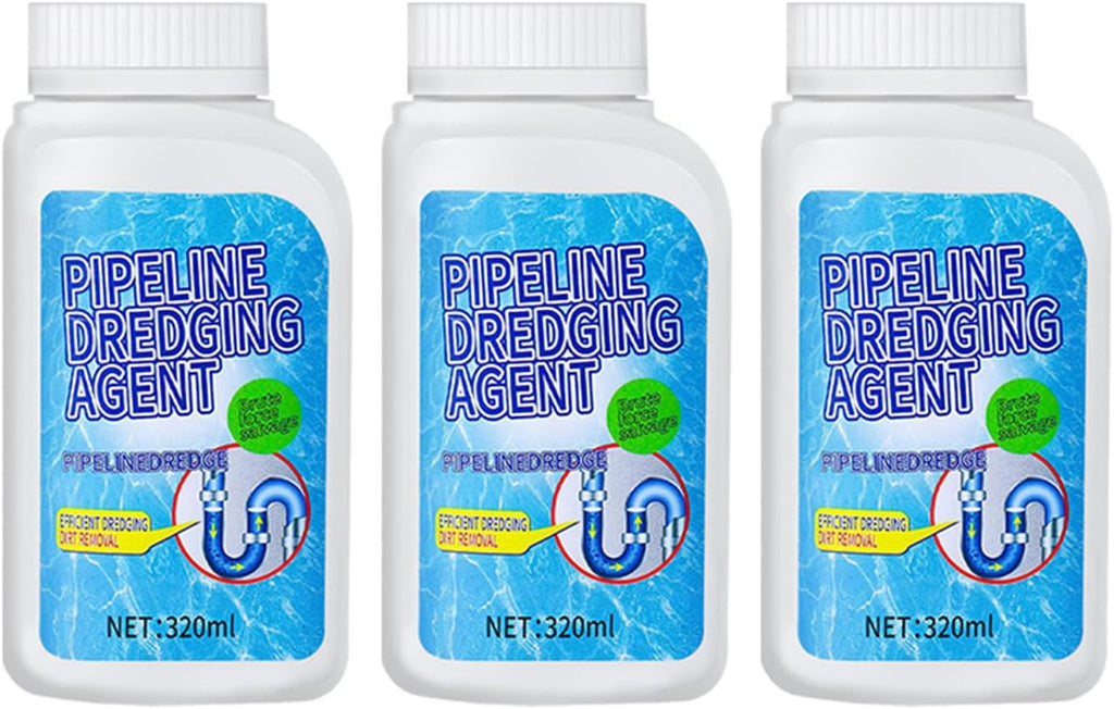 3pcs Drain Clog Remover, Pipeline Dredging Agent, Powerful Quick Cleaning Drain Toilet Cleaner Tool, Unclog Toilet Clog And Kitchen Sink Pipe Unblocker Powder