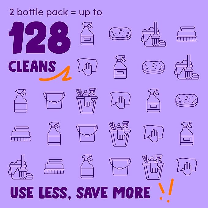 Originally Yellow Lavender Distilled White Vinegar For Cleaning Purpose | USA Made All Purpose Cleaner | Use as Glass, Kitchen & Floor Cleaner | Plant Derived Cleaning Vinegar Gallon 2 pack | 128 Oz