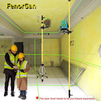 Laser Level Pole with Tripod, 13.8 Ft./4.2M Telescoping Pole&3.9 foot/1.2M retractable tripod,With 5/8&1/4 interface screws (6.25 inches/2.36 inches) thread for Rotary and Line Lasers