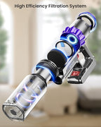 Cordless Vacuum Cleaner, 580W 48KPA 65Mins Self-Standing Vacuum Cleaners for Home, Stick Vacuum Cordless with Wall Mount Charging, LED Display, Upgraded Roller Brush for Carpet,Pet Hair,Hardwood Floor