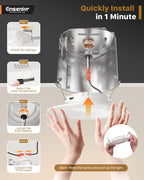 Ensenior 5/6 Inch 5CCT LED Can Lights 24 Pack, Retrofit Led Recessed Lighting, Baffle Trim, Dimmable, 9W=110W, 1000LM, 2700K/3000K/3500K/4000K/5000K Selectable, IC Rated - ETL & FCC