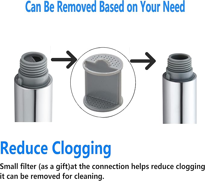 Pull Out Sink Sprayer Head Replacement,| G1/2 or 13/16 inch Male | 2-Function kitchen sink sprayer, NOT UNIVERSAL, kitchen faucet head replacement Chrome