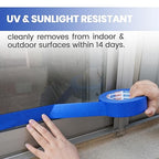 ADHES Blue Painters Tape Blue Tape Painting Tape for Walls,UV Anti,14 Days Clean Remove,1.88inch x 60yard,24Rolls