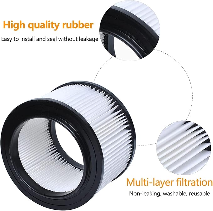 17810 Filter Compatible with Craftsman 4 Gallon Vacuum Filter,9-17810 Wet Dry Vacuum Filter Compatible with Craftsman 4 Gallon Replacement Filter (4 pack)