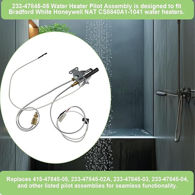 233-47845-05 Water Heater Pilot Assembly Compatible with Bradford White Water Heater,233-47845-05 Pilot Assembly Replace for 415-47845-05,233-47845-02A,233-47845-03