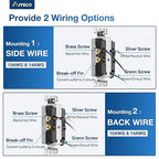 Amico 50 Pack Wall Outlet, 20 Amp Outlets, UL Listed, Tamper Resistant Standard Electrical Outlet, Decorator Receptacle with Wall Plate, Suitable for Home and Business, 125V/1875W, White