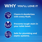 Toilet Bowl Cleaner Rim Hanger, 6 Count Toilet Bowl Deodorizer, Cleans and Freshens Toilet Bowl, Ocean Scent - 7 Month