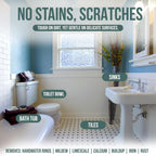 Powerstone Pumice Stone Toilet Bowl Cleaner with Handle (4-pack) - A Solution for Hard Water Stains on Toilets, Grills, Tiles, Grout & Pools