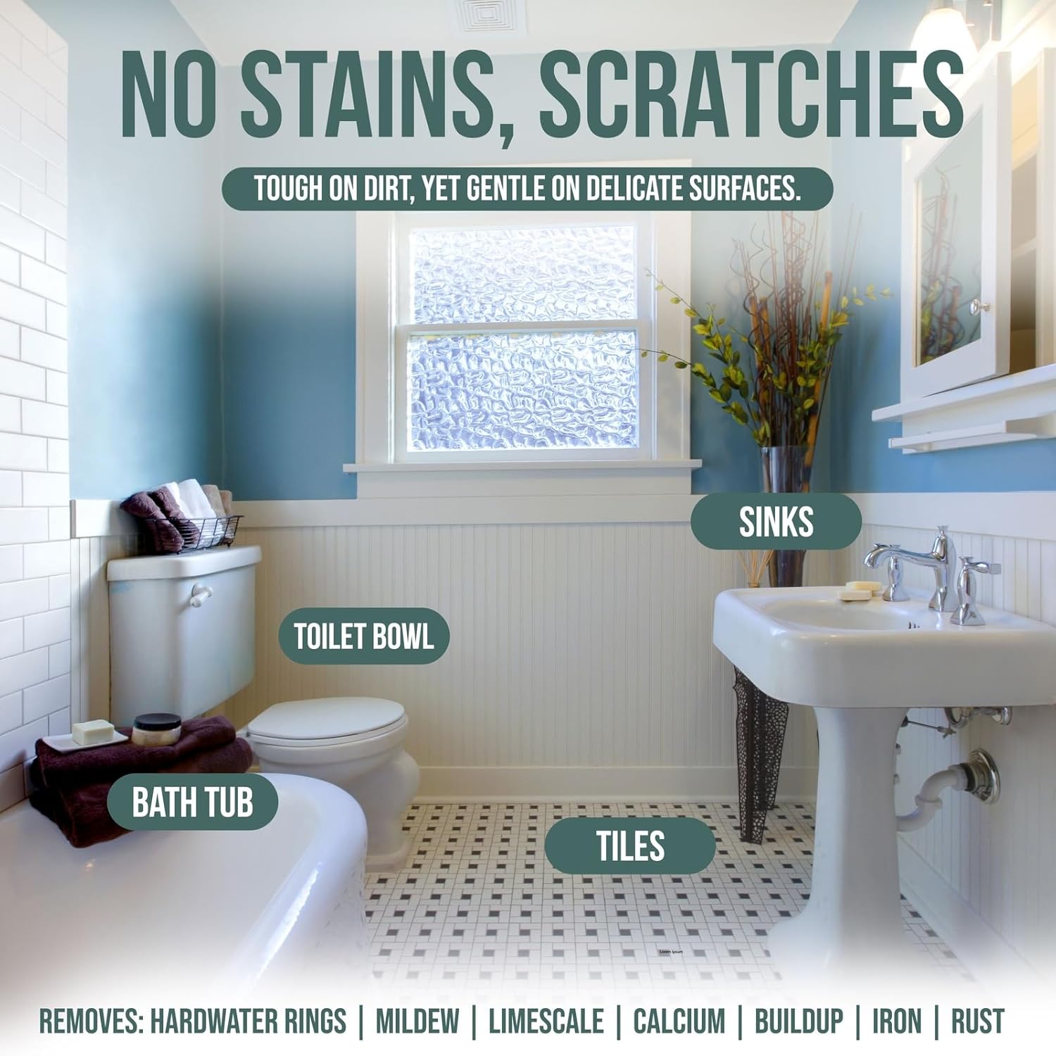 Powerstone Pumice Stone Toilet Bowl Cleaner with Handle (4-pack) - A Solution for Hard Water Stains on Toilets, Grills, Tiles, Grout & Pools