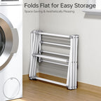 APEXCHASER Drying Rack Clothing, Clothes Drying Rack Foldable, Laundry Drying Rack Expandable, Small Clothe Hanger for Baby Clothes Towels Bibs, Socks, Clothes Airer for Indoor & Outdoor Use, White