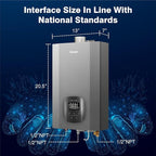 Ranein Natural Gas Tankless Water Heater with Vent Pipe, Indoor Max 4.3 GPM, 100,000 BTU Instant Hot Water Heater