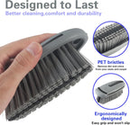 Carpet and Upholstery Cleaning Brush,Carpet Scrubber Stiff Bristle Detailing Scrub Brushes,Interior Leather Brush for Car and Home (Gray)