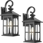 Darkaway Large Outdoor Light Fixtures Wall Mount, 21inch Outside Wall Lights Exterior Lighting Fixture with Seeded Glass Outdoor Wall Sconce for House Porch Hallway Garage, 2Pack