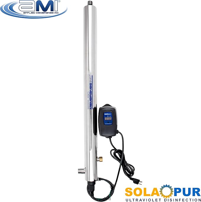 APPLIED MEMBRANES INC. Solapur Whole House Ultraviolet Water Purifier UV Sterilizer for Point of Entry Drinking Water Purification | 11 GPM | Helios Series UV-SPH-11