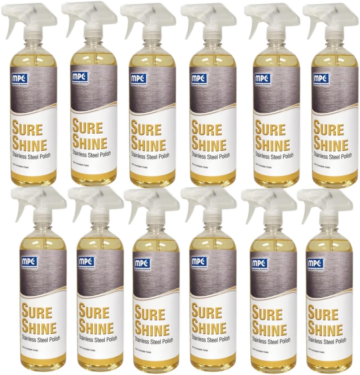 Sure Shine: Stainless Steel Cleaner & Polish, RTU, Quart - Case of 12