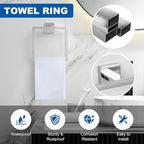 Cilee 15-Pieces Bathroom Hardware Set - Polished Chrome Bathroom Accessories, 24 Inch Towel Bar, Square Towel Ring, Toilet Paper Holder, Towel Hook, Wall-Mounted Stainless Steel Towel Bar Rack Set