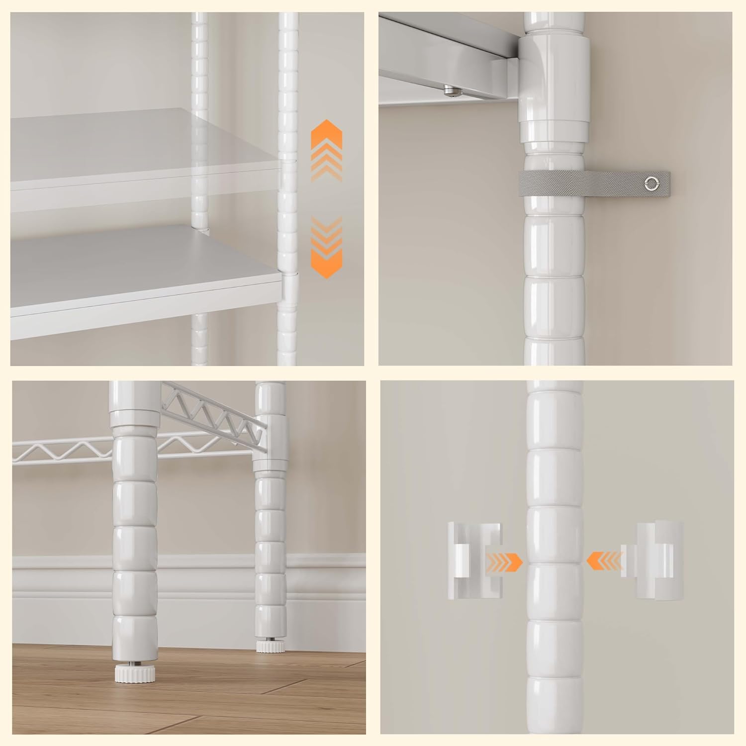 5-Tier Over-The-Washer Shelf - Adjustable 28" Laundry Organizer with 100lb Double Wood Shelves, Space-Saving Storage Unit for Small Homes (White)