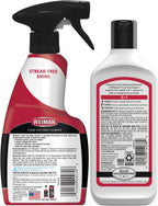 Weiman Ceramic and Glass Cooktop - 10 Ounce - Stove Top Daily Cleaner Kit - 12 Ounce - Glass Induction Cooktop Cleaning Bundle for Heavy Duty Mess Cleans Burnt-on Food