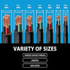 20ft 6/3 6 AWG Portable Power Cable (3 Conductor) - SOOW 600V 6 Gauge Electric Wire for Motor Leads, Portable Lights, Battery Chargers and Machinery - 3 Conductor - 20 Feet Electrical Cord