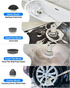 Electric Spin Scrubber Cordless Shower Cleaning Brush with 10 Replaceable Heads Powerful IPX7 Waterproof Bathroom Cleaner 3 Speeds Detachable Long Handle Voice Broadcast for Floor Car Kitchen