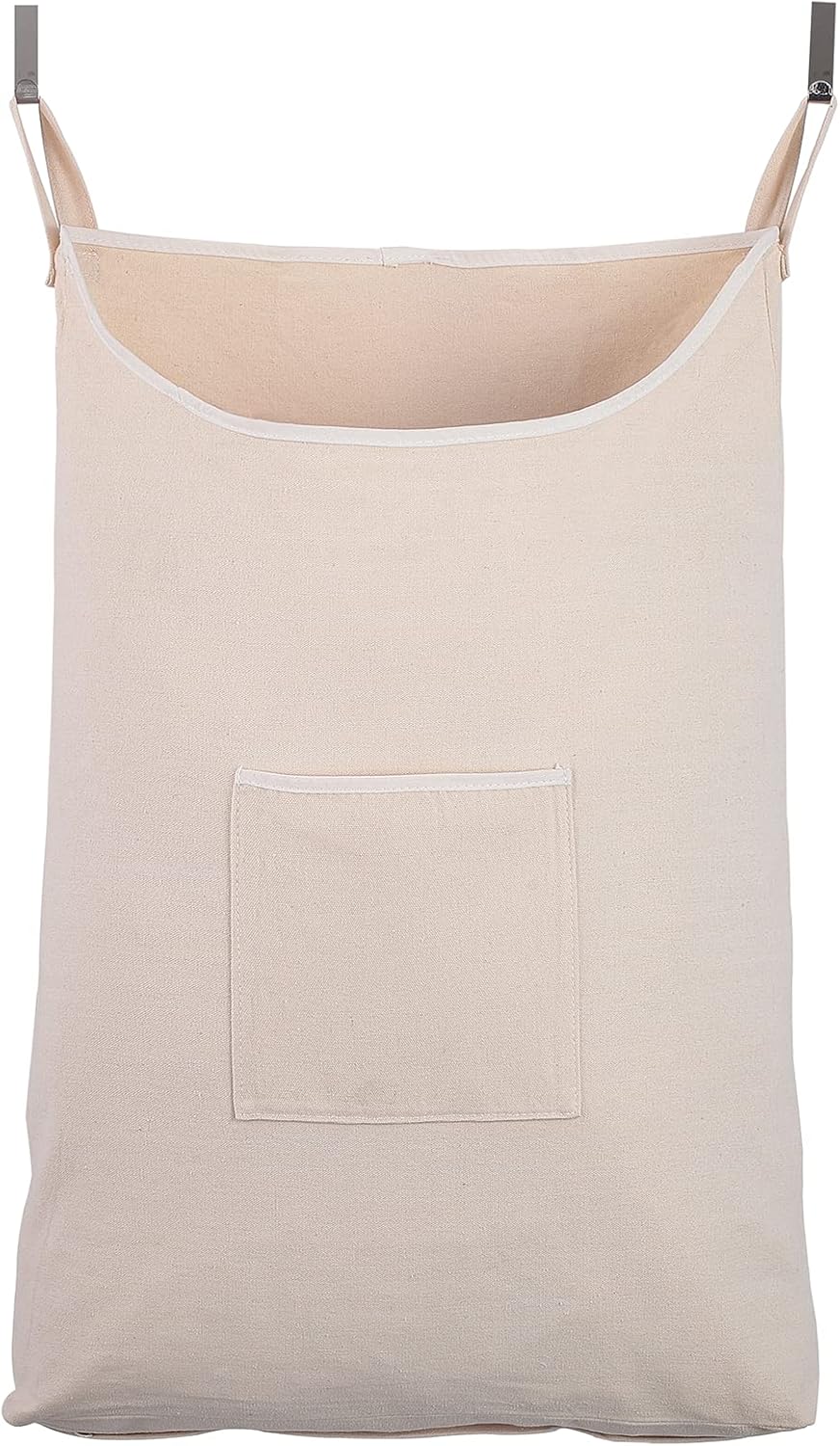 Laundry Collector, Laundry Hamper, Door Hanging Laundry bag with hooks (Beige, 65Liters)