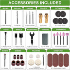 PHALANX 8V Cordless Rotary Tool Kit, 2.0 Ah Battery Rechargeable Rotary Tool with 73pcs Accessories, 5-Speed LED Light, Idea for Sanding, Carving, Polishing, Engraving, Wood Carving, Pet Grooming