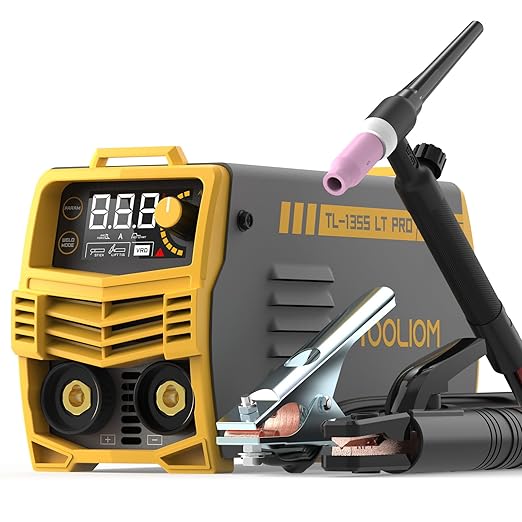 TOOLIOM 135A Stick/Lift TIG Welder 110V MMA ARC Welder Machine with Lift TIG Torch with LCD Display Portable Welding Machine