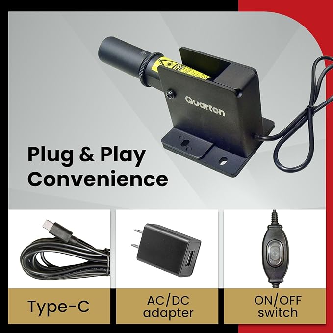 Laser Level ML-200 Green Line Generator for Outdoor & Indoor Large-Scale Cutting, Measuring, Alignment and Construction, Waterproof, Type-C Charging Port, Magnetic Base, Class 1 product