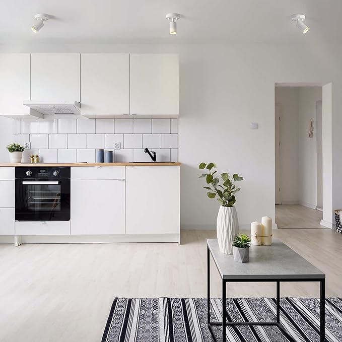 GLOBE Electric 57499 Pratt 1-Light Track Lighting Spotlight, Matte White, Bulb Not Included