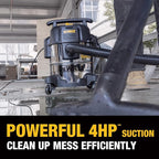 DEWALT 5 Gallon STEALTHSONIC Shop Vacuum Wet and Dry, Powerful Suction & Portable Shop Vac with Attachments, Ultra Quiet Wet Dry Vacuum for Home, Garage, Car, Workshop, Jobsite, DXV05S-QT, 4 Peak HP