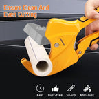 DOMINOX PVC Pipe Cutter, Cuts up to 2-1/2", Professional Cutting PEX, PVC, and PPR Pipe, Etc, Stainless Steel Blade and Aluminum Alloy Body, One-hand Rapid Cutting Tool for the Pipe
