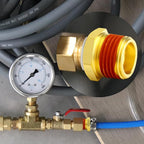 GASHER 10Pcs Brass Reducer Hex Bushing 1/2" NPT Male x 1/4" NPT Female, Brass Threaded Pipe Fitting With Sealant