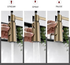 22‘’ Extra-Tall Brushed Gold Kitchen Sink Faucets, Commercial High Arc Single Handle Kitchen Faucets for Pull Down Sprayer Modern Spring with Deck Plate 22 inch