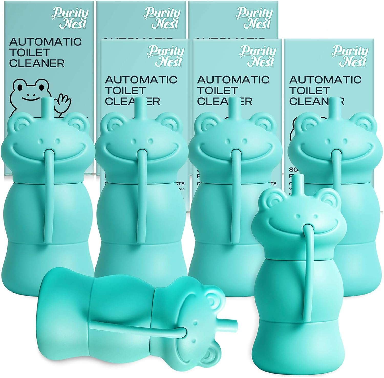 PurityNest Toilet Bowl Cleaners, Automatic Long-Lasting Tank Cleaner Bottles with Light Fresh Scent, Easy to Use for Home & Office Cleaning, Blue