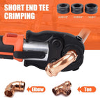 Multifunctional Electric Hydraulic Crimping Tool, 12 Ton 8AWG-600MCM and Pro Press Copper Crimper Tool with 1/2, 3/4, 1 Crimping Range, Hydraulic Cable Cutte φ25/32”Steel Wire Cutter 120KN