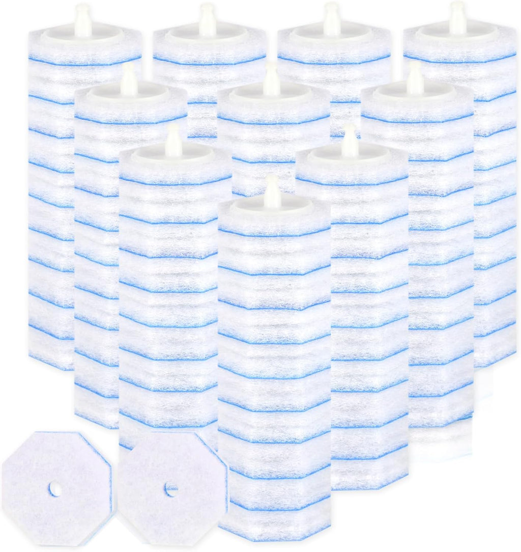 100 Count Disposable Toilet Wand Refills for Toilet Wand, 5X Cleaning Power Scrubber Refill, Replacement Heads for Toilet Cleaning, 360° Efficient Cleaning, No Falling Apart, Fresh Fragrance.