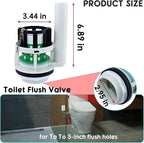 Toilet Flush Valve Replacement Parts Compatible with Toto THU Series Tower,for Two Piece Toilets, for 3-Inch Flush Hole,Including Repair Kits (Two-piece toilets)