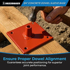 3/4" Concrete Dowel Sleeve Base - Concrete Joint Alignment - Sandbaggy (250, 3/4")