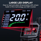 ARCCAPTAIN TIG Welder 200A, High Frequency 110v/220v Dual Voltage TIG/Stick/Arc 2 in 1 Welder LED Digital Display Welding Machine with 2T/4T Function and Tungsten Electrode