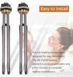 2 Pack HE 55220 Titanium Water Heater Element, Screw in 5.5KW 220V Replacement Part. Compatible with Ecosmart ECO POU 6 ECO 8 ECO 11 Smart Electric Tankless Water Heater Heating Element