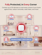 X-Sense Smart Smoke Detector with Voice Alerts and 17 Locations, Wi-Fi Smoke Alarm with SBS50 Base Station (Not Included), Test from APP, Wireless Interconnected Fire Alarm, Model XS0B-MR, 1-Pack