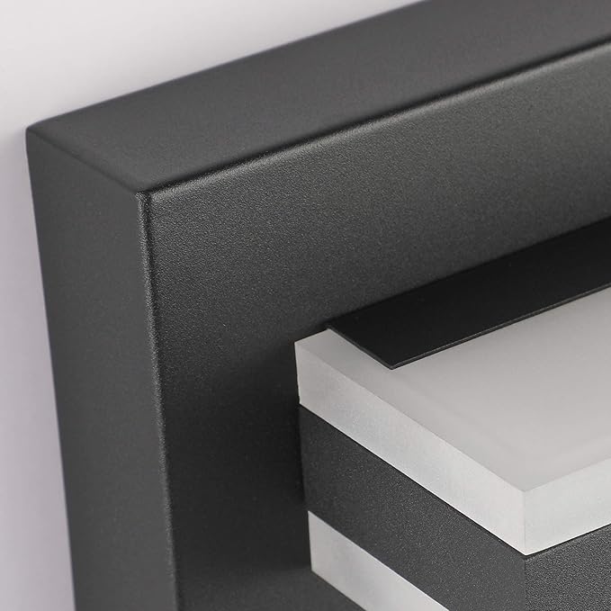 SOLFART LED Black Bathroom Vanity Light Fixtures Over Mirror 3 Lights Bath Lighting Restroom Light Modern Vanity Lights for Bathroom Bath Lights