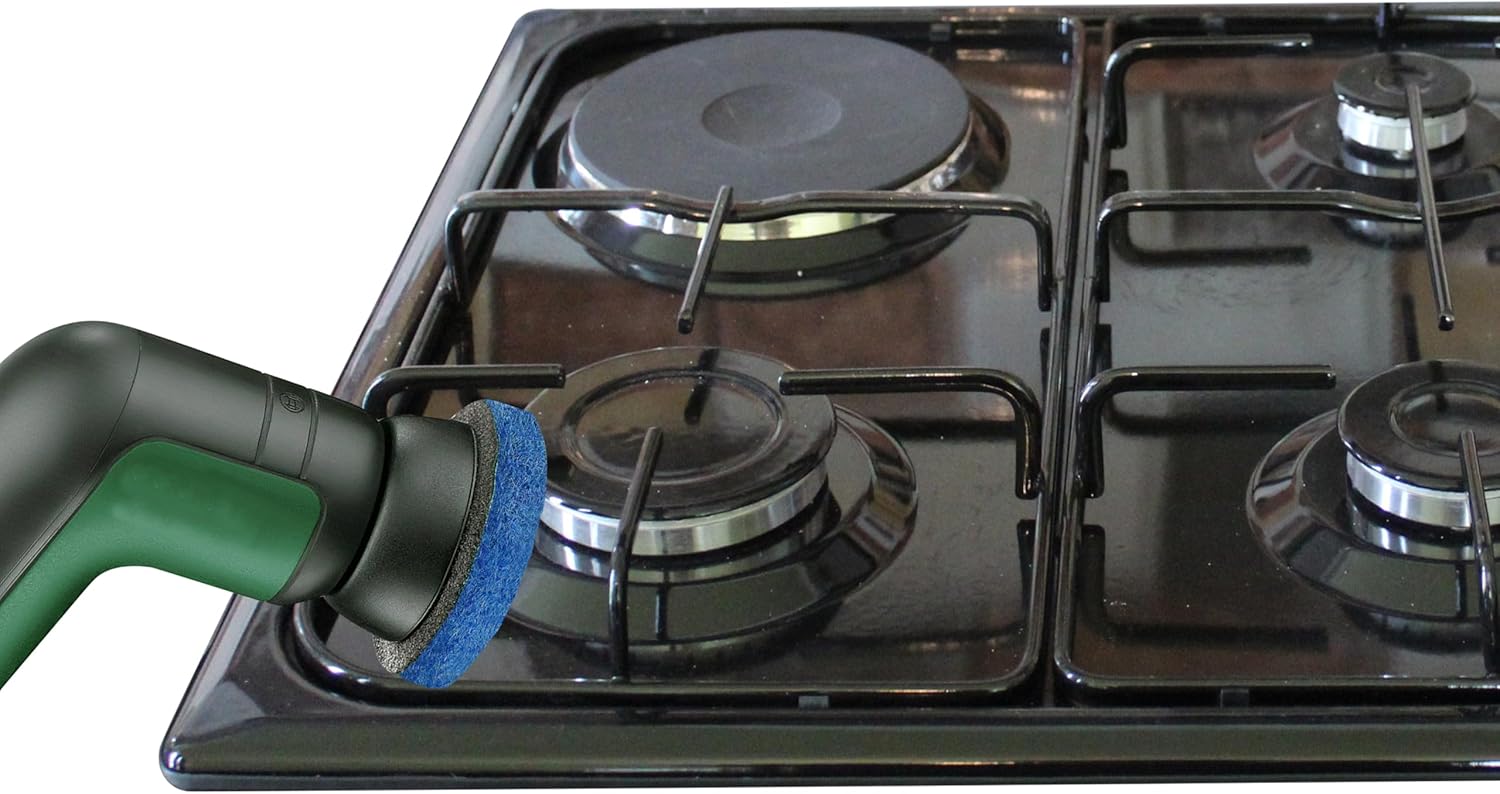 16pcs Power Scrubber Pad Set Compatible with Dremel Versa PC10 Ruby Horsepower Includes 4 Foam, 4 Kitchen, 4 Performance, 4 Microfibre Pads Electric Cleaning Tool Replacement Scouring Pads Accessories