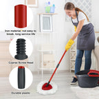 Mop Replace Heads Mop Handle and Mop Base Replacement for O Cedar EasyWring 1-Tank Spin Mop System, 2 Microfiber Mop Head Refills, 4-Section Iron Mop Handle 30-58in and 1 Mop Head Cover Set(No Bucket)